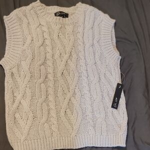 Cable Knit Sweater Vest